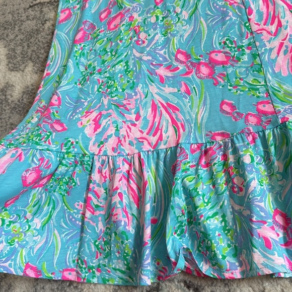 Lilly Pulitzer Kristen Colorful Sleeveless Dress with Ruffle Hem - Picture 10 of 12